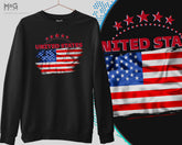 USA World Soccer Cup Jumper USA Soccer Sweat Shirt World Champ United States Sweater World Football Cup USA Flag Patriotic Sweat Shirt Gift
